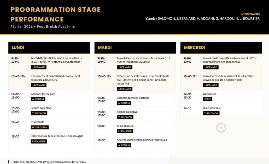programme stage performance