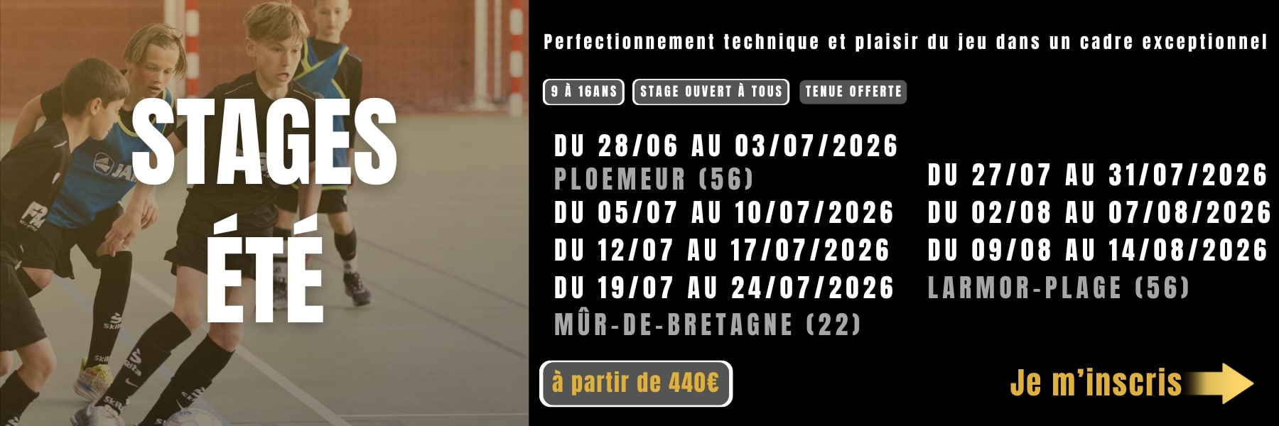 Stages de football été